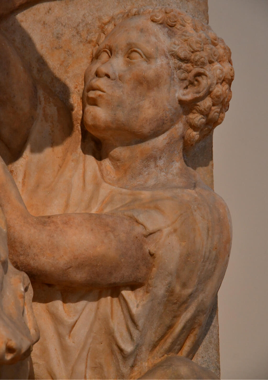 Relief sculpture of an African groom, ancient Greece
